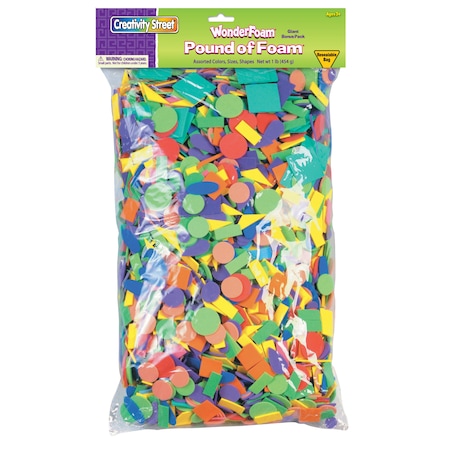 Creativity Street WonderFoam Pound of Foam, Assorted Sizes, 1 lb. PAC4310